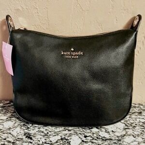 Kate Spade Rosie Black Pebbled Leather Crossbody Bag K5807 with Coin Purse NEW